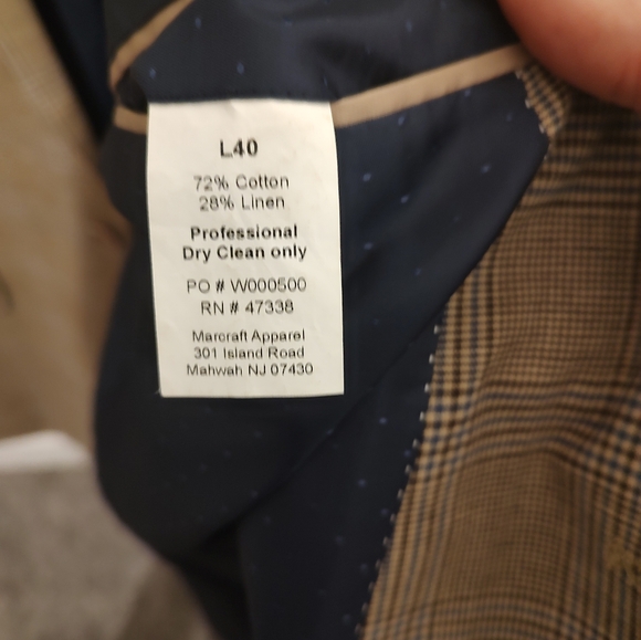 Brown cross check with blue sport coat Tommy Hilfiger - Picture 3 of 4